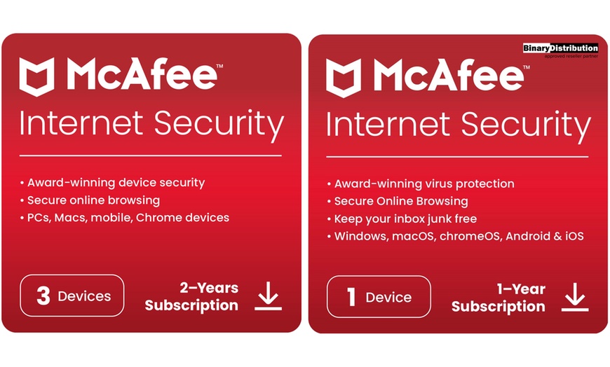 Image 1: 1 of 2-jarig abonnement McAfee Internet Security 2025