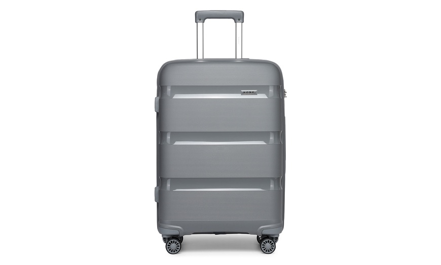 Image 19: Kono 24-Inch Colourful PP Hardshell Suitcase with TSA Lock