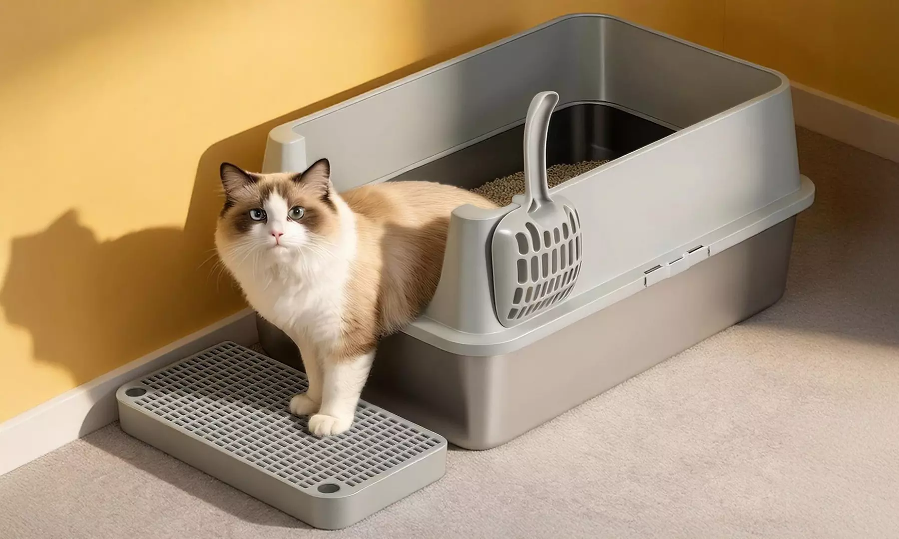 Skylos Stainless Steel Cat Litter Box Series