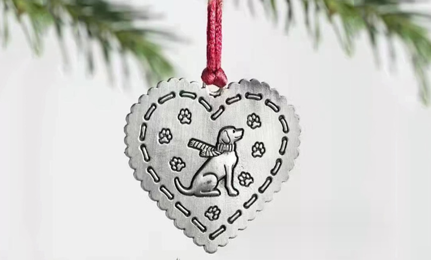 Image 3: Christmas Hanging Metal Ornament Tree Decorations