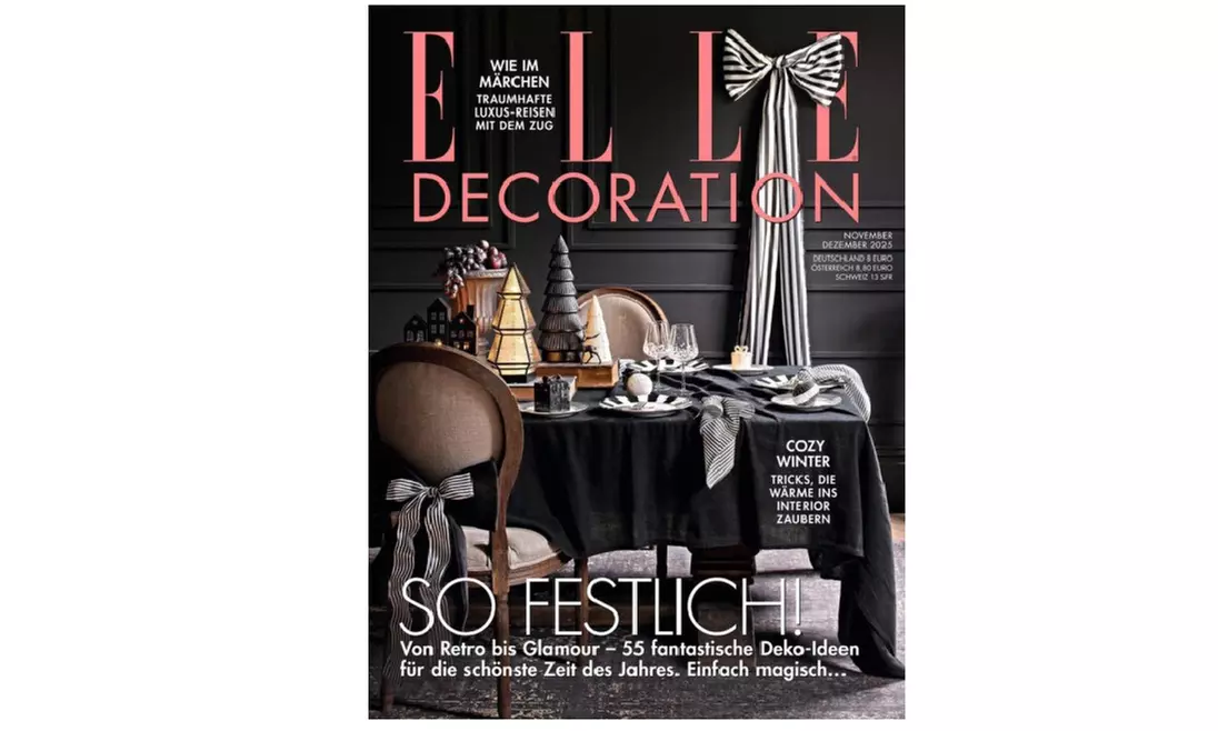 Jahresabo der Zeitschrift „ELLE Decoration“ (6 Ausgaben) inkl. Versand bei ZEITSCHRIFTEN & co. (86% sparen)