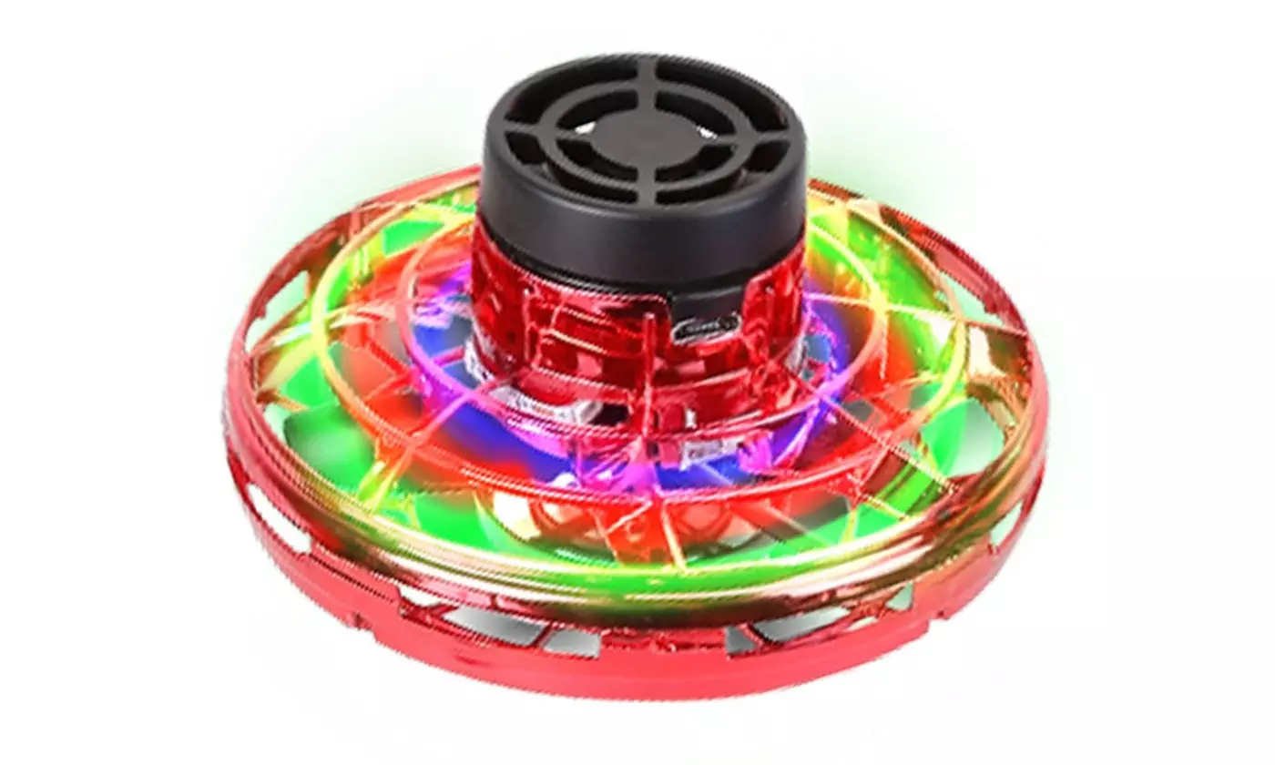 iMounTEK LED Flying Spinner Toy Hand-Controlled 360- Degree Mini UFO Drone - Second Medium