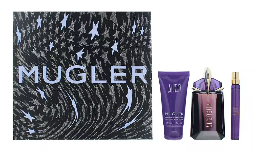 Mugler Alien and Alien Goddess 3 Piece Gift Sets - Luxurious Eau de Parfum and Body Lotion Duos - Image 3