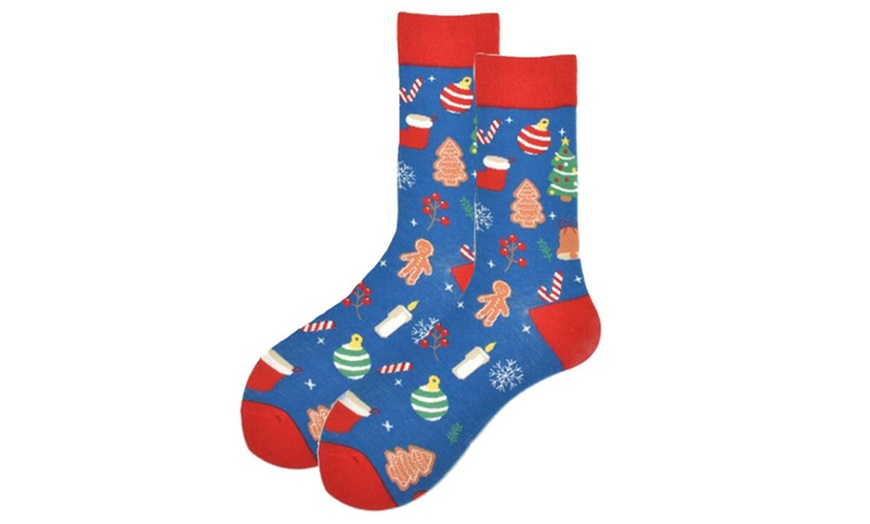 Image 2: Two or Four Pack Christmas Cotton Socks