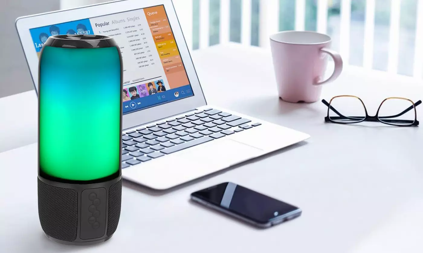 iMounTEK Portable Wireless Bluetooth Speaker with 6 Color-Changing Lights