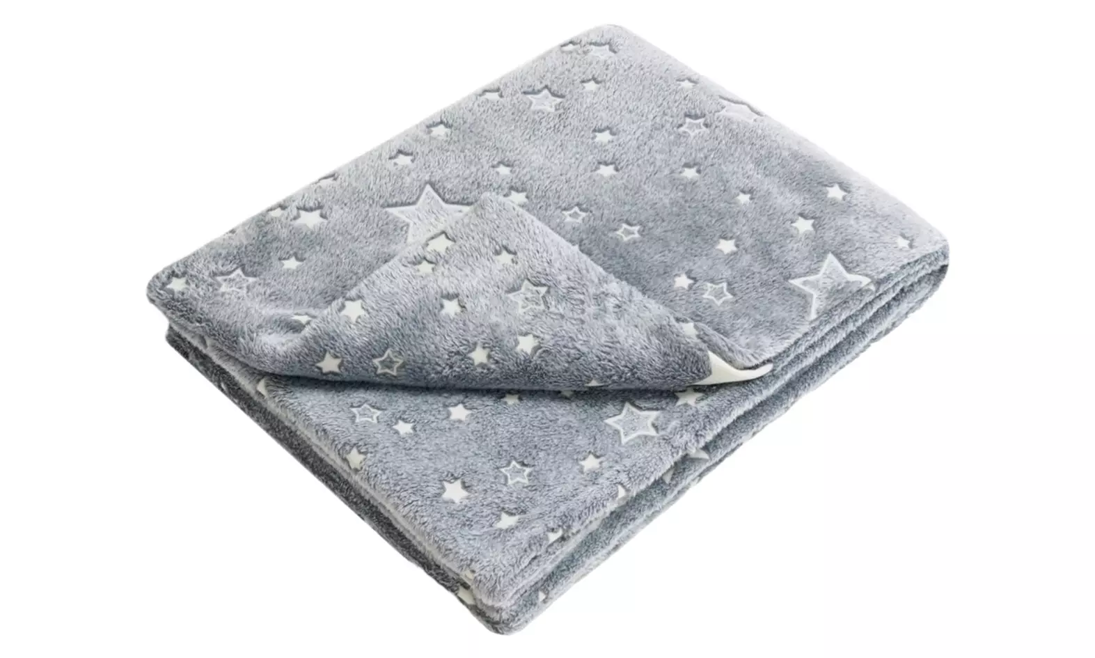 Kuscheldecke mit leuchtendem Stern- und Mond-Muster