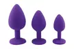 Silicone Jeweled Plug Weighted Anal Jewel Trainer Sets Enhance  - Second Medium