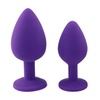 Image 7: Silicone Jeweled Plug Weighted Anal Jewel Trainer Sets Enhance
