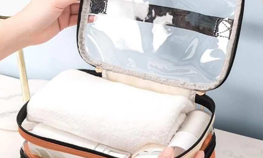 Image 8: Double Layer Makeup Organizer Bag