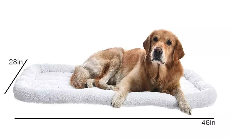 Amazon Basics Faux Sherpa Padded Bolster Dog & Pet Bed - 2 Sizes
