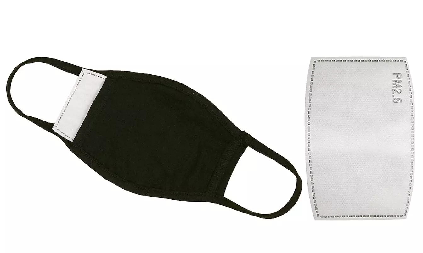 Kid's Reusable Washable Fabric Mask with 2.5 PM Activated Carbon Filter (1-, 3-, or 5-Pack) - Primary Image