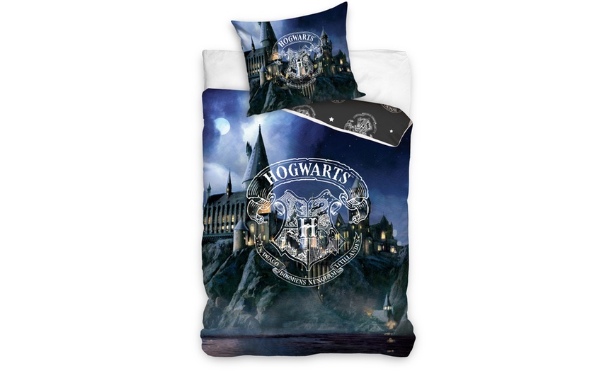 Image 1: Katoenen beddengoedset met Harry Potter-print