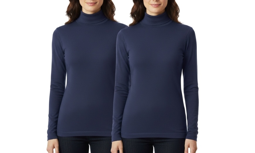 Image 8: Set di 2 maglie da donna lupetto o dolcevita Leable