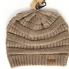 Image 13: Cheveux Corp. Women's Solid Classic CC Beanie