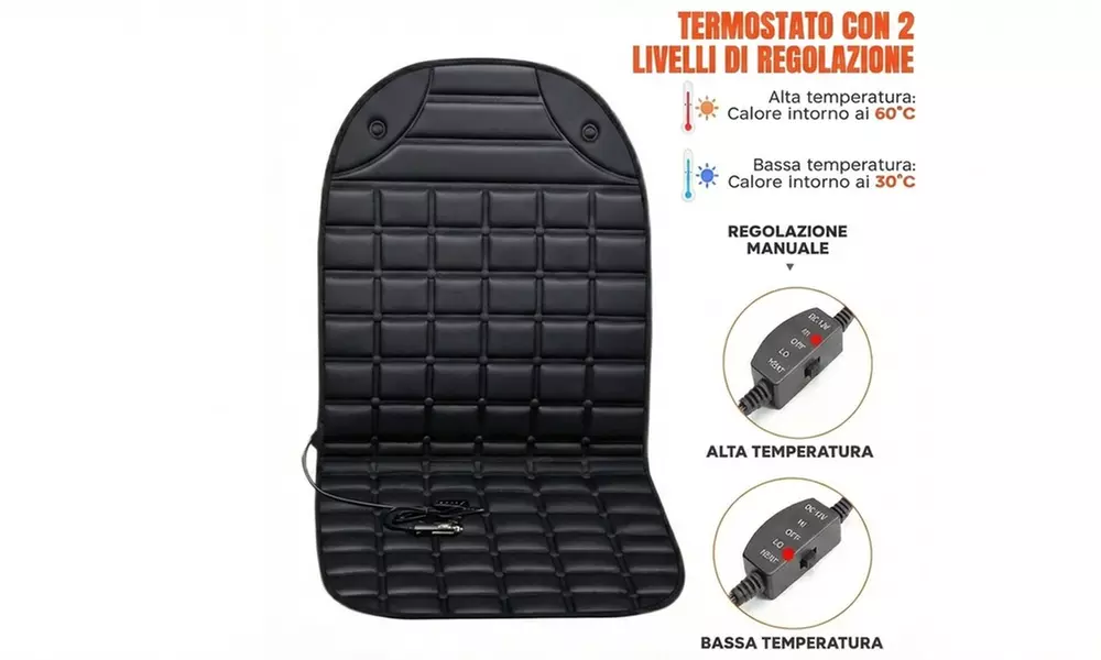 Universele verwarmde autostoelhoes met 2 warmtestanden - Second Medium