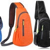 Image 1: Crossbody Zippered Sling Backpack 
