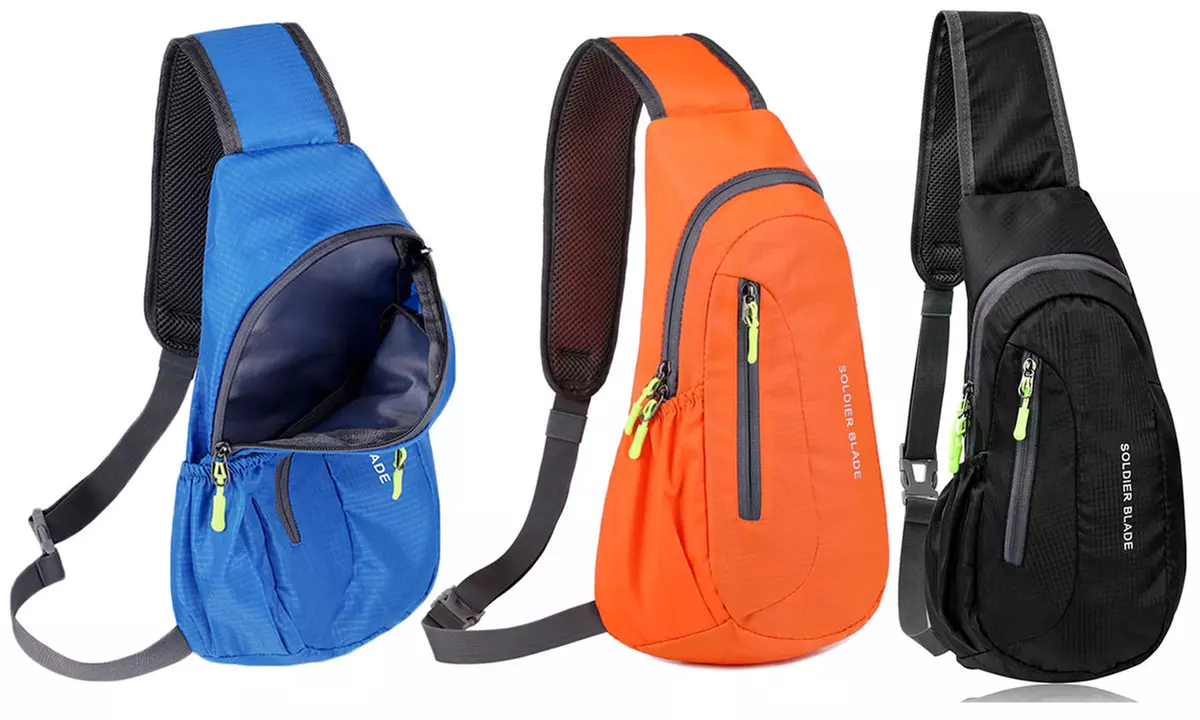 Crossbody Zippered Sling Backpack