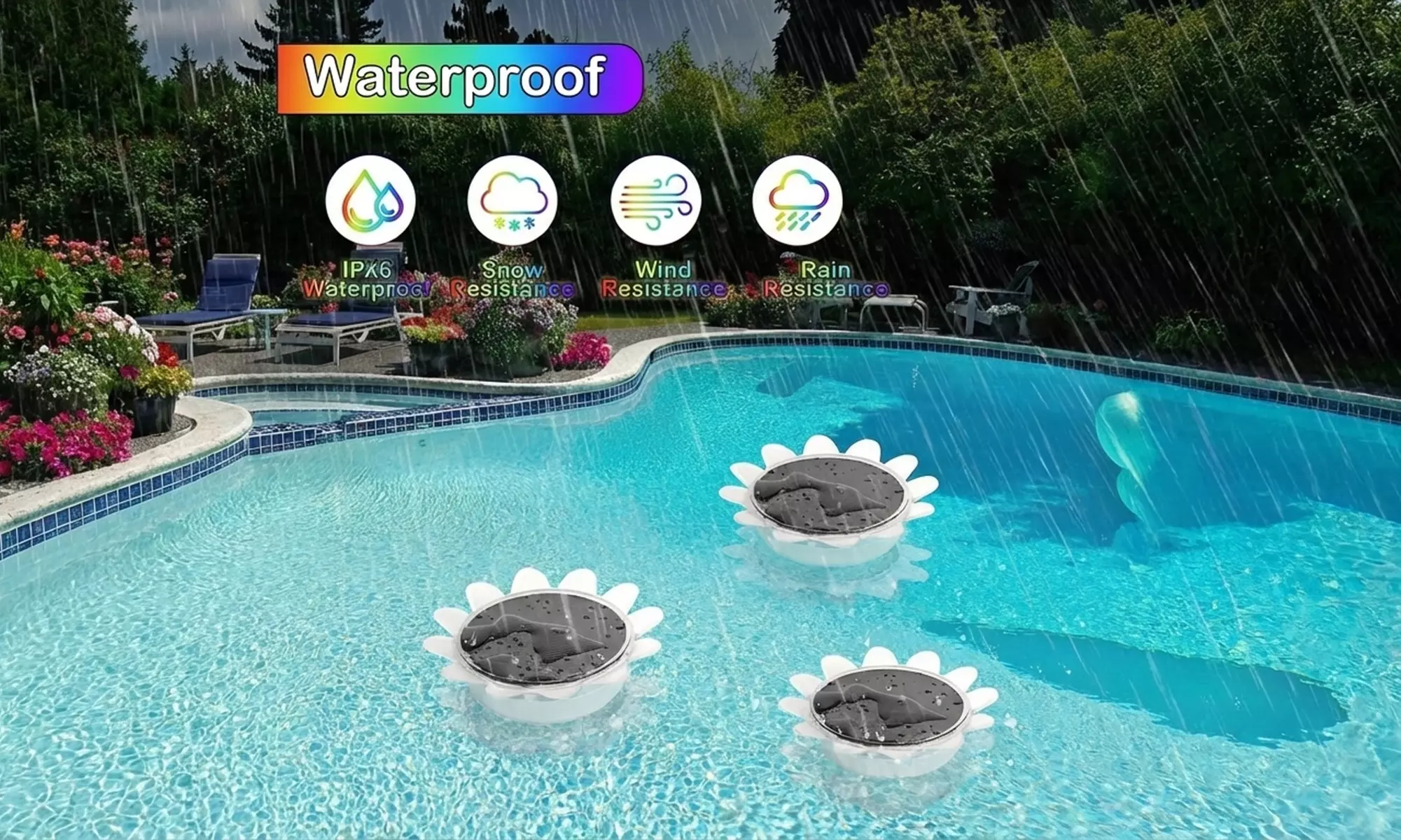 Solar Floating RGB Pool Light with Remote Control