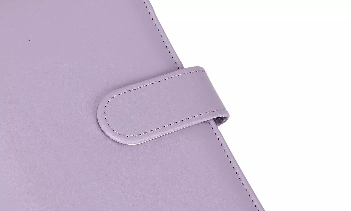 PU Leather Notebook A6 Ring Binder Budget Planner Organizer Cover