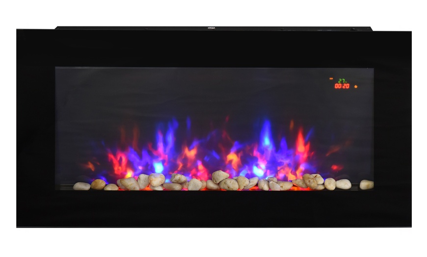 Image 71: HomCom Indoor Fireplace Heater