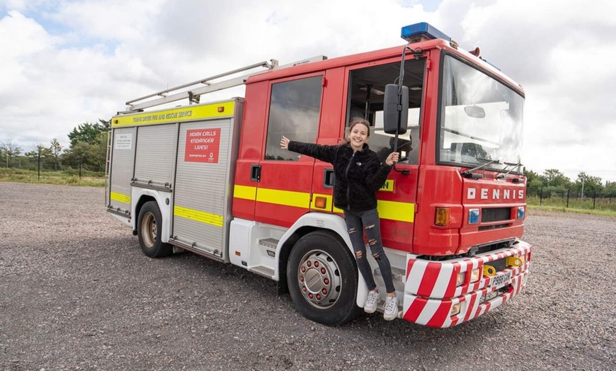 Image 1: Fun for All Ages: Drive a Classic Car or Fire Engine Vehicle

