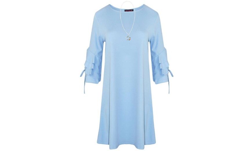 Image 12: Kurt Muller Ruffle-Sleeved Dress