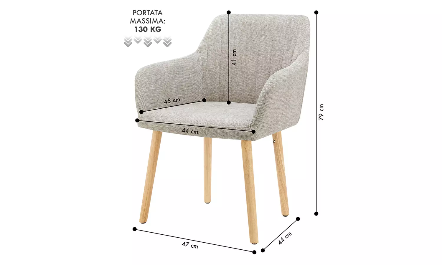 Sessel im skandinavischen Stil