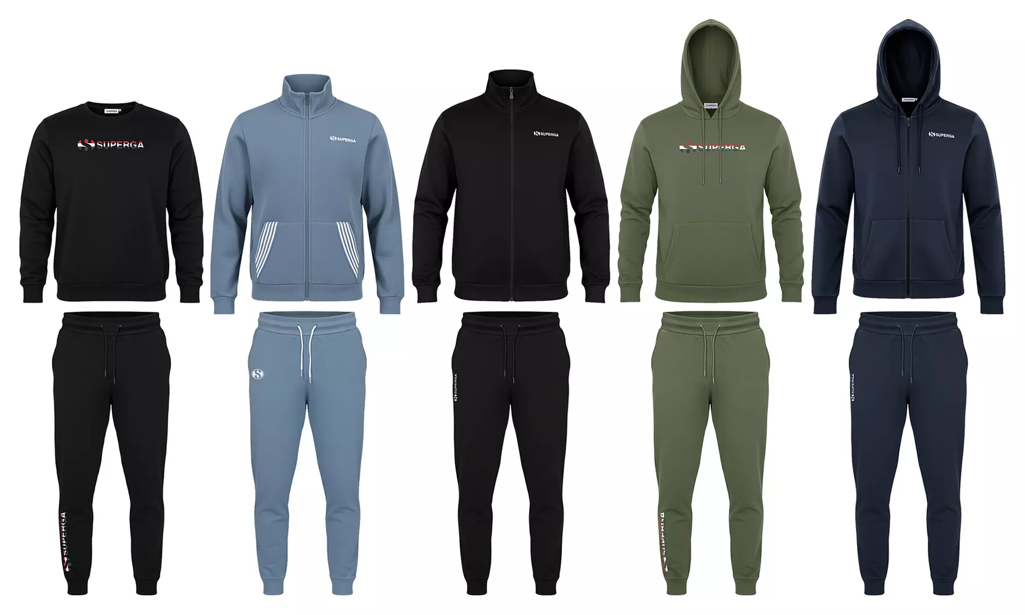 Tuta uomo Superga in cotone felpato