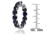 Sterling Silver Created Sapphire 5mm Hoop Earrings - Second Medium