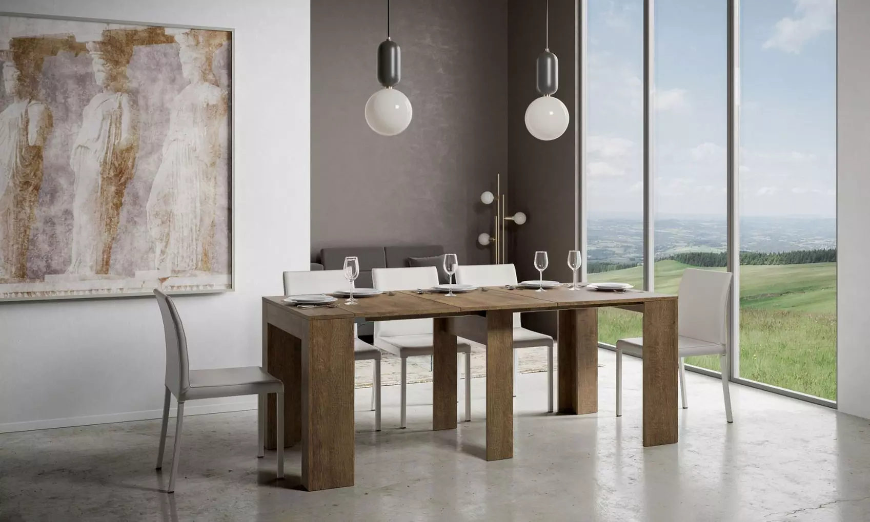 Mesa consola extensible Modem con 3 o 5 extensiones