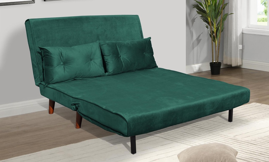 Image 5: 2 Seater Sofa Bed with Cushions