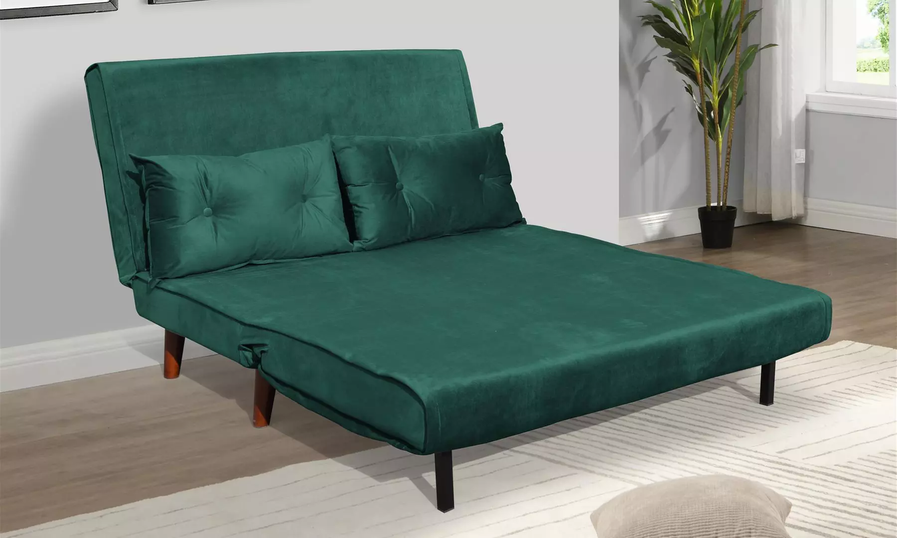 2 Seater Sofa Bed with Cushions