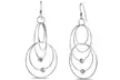 Italian Sterling Silver Orbit Drop Earrings - Second Medium