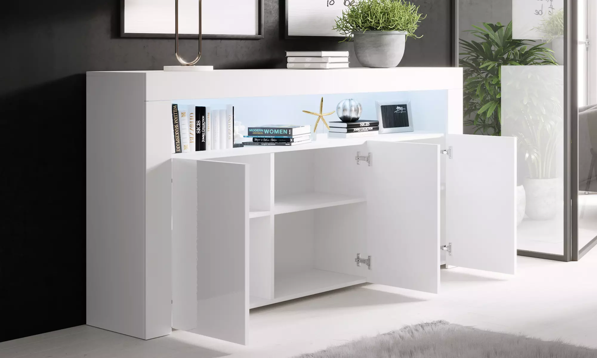 Buffet "Aker" avec lumières LED intégrées