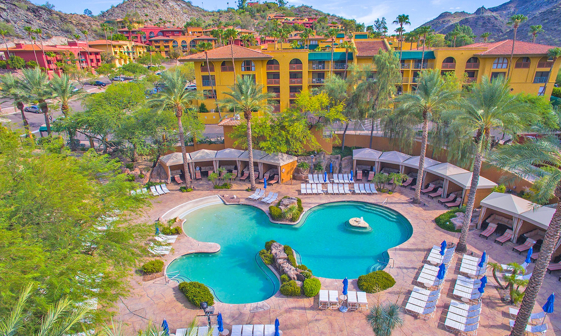 Desert Mountains Resort with Waterfalls, Pools & Scenic Views