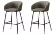 Lot de 2 fauteuils de bar CHLEA en tissu et métal avec coloris au choix, livraison offerte - Second Medium