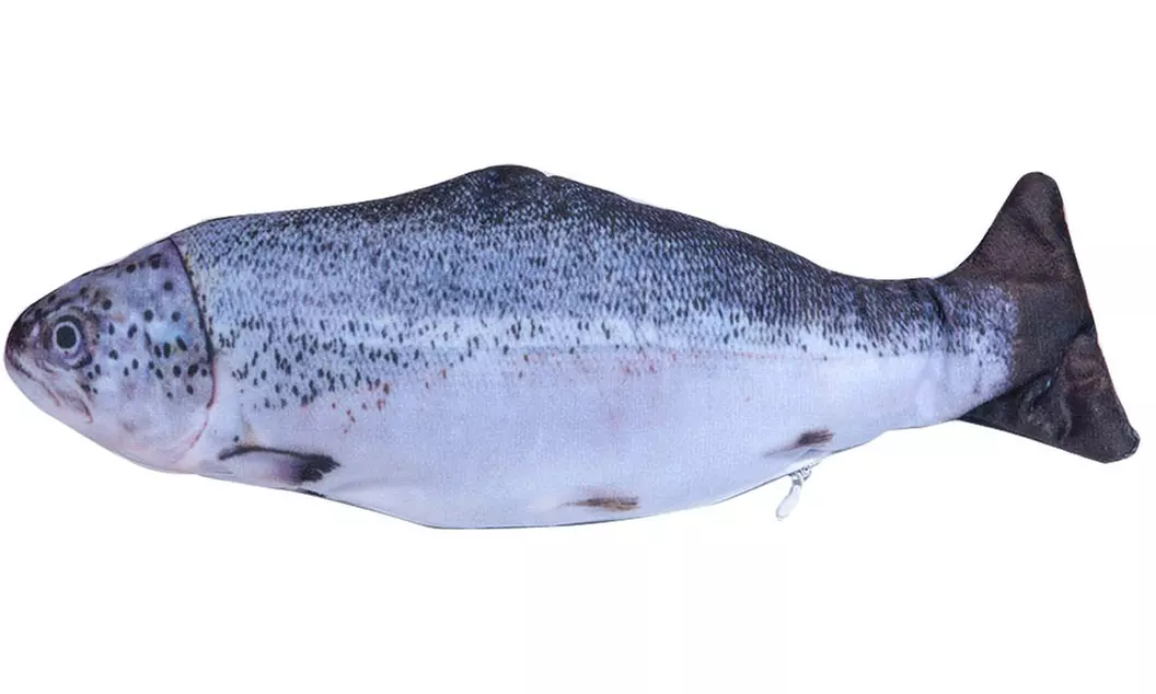 11" Electric Floppy Fish Cat Toy Catnip Chew Kicker Interactive Plush Toy