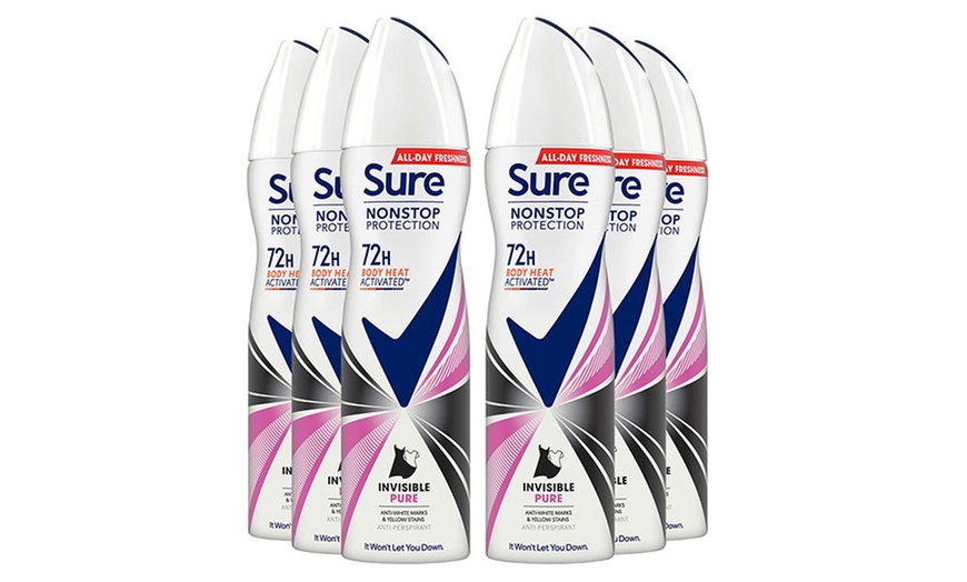 Image 5: 6-Pack Sure Women's Anti-Perspirant 72H Nonstop Protection Deo