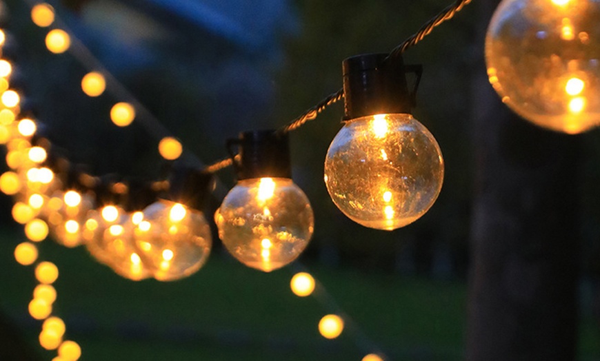 Image 4: 5M 20 Bulbs Retro Solar String Lights