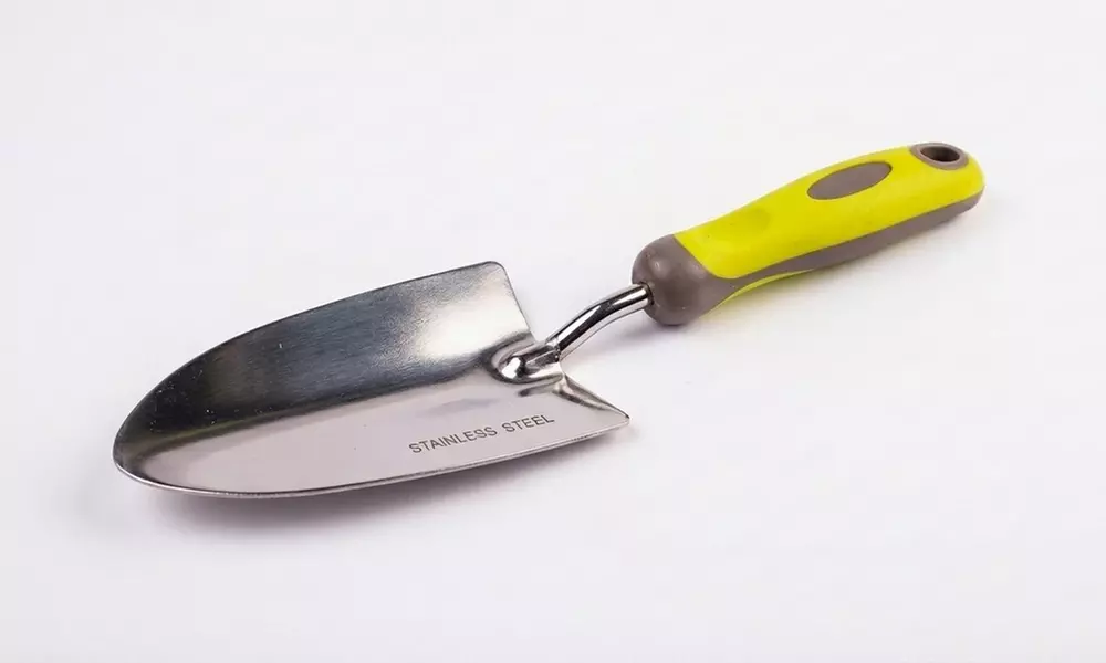 5-Piece Garden Hand Tool Set - Stainless Steel with Soft Grip Handles