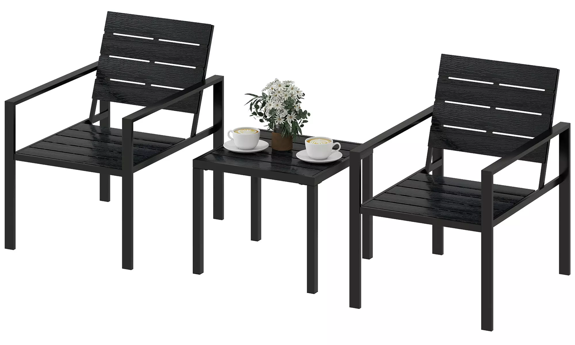 Outsunny Three Pieces Garden Bistro Set
