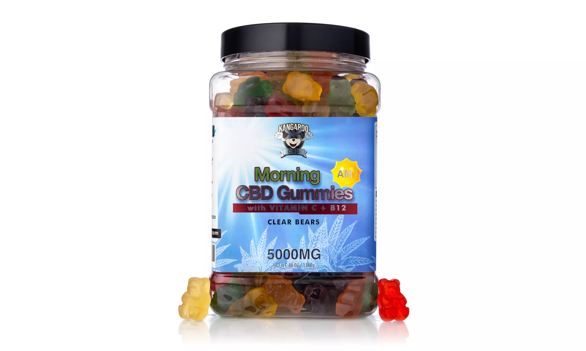 Extra Strength MEGA Size 5000MG Potent CBD Gummies from Kangaroo - 48oz