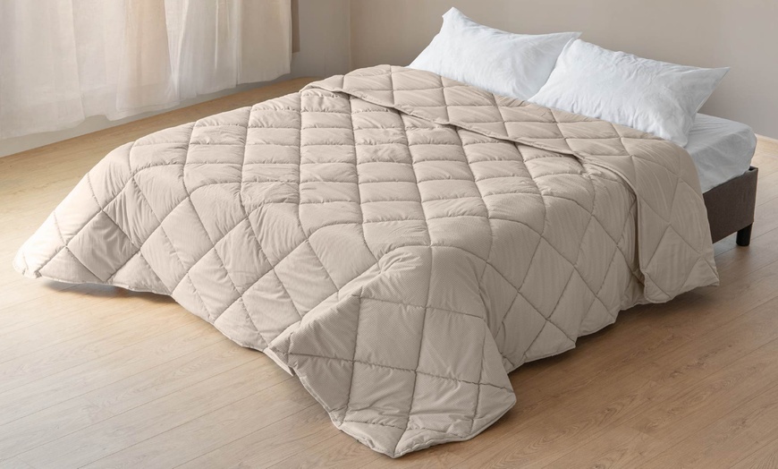 Image 5: Colcha de microfibra para cama doble con tacto aterciopelado