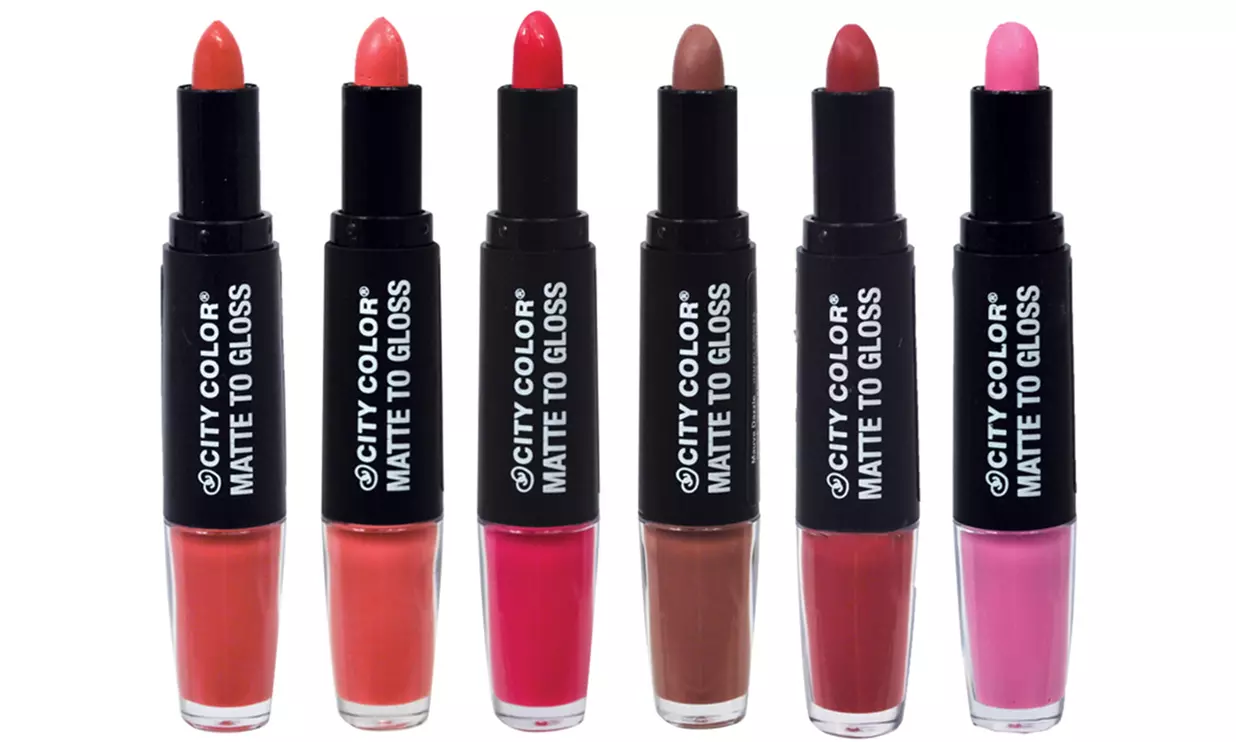 City Color Matte Lipstick Set (6- or 12-Piece) - Second Medium
