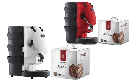 Macchina del caffè Didiesse Frog Revolution , disponibile in 4 colori, con cialde, bicchierini e palette