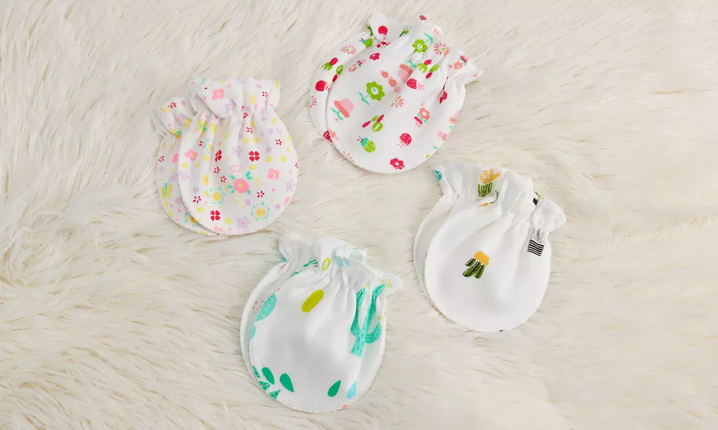 Baby Anti Scratching Soft Cotton Gloves Newborn Protection Face Scratch Mittens