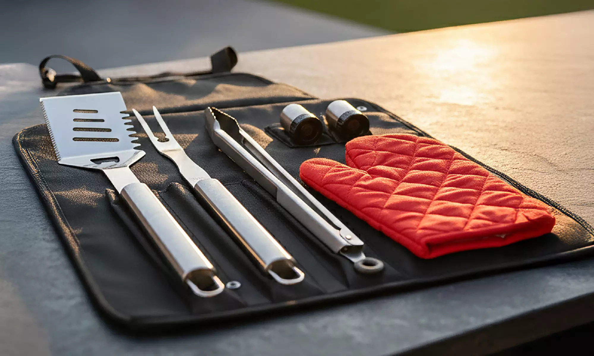 Set accessori BBQ professionali in acciaio inox