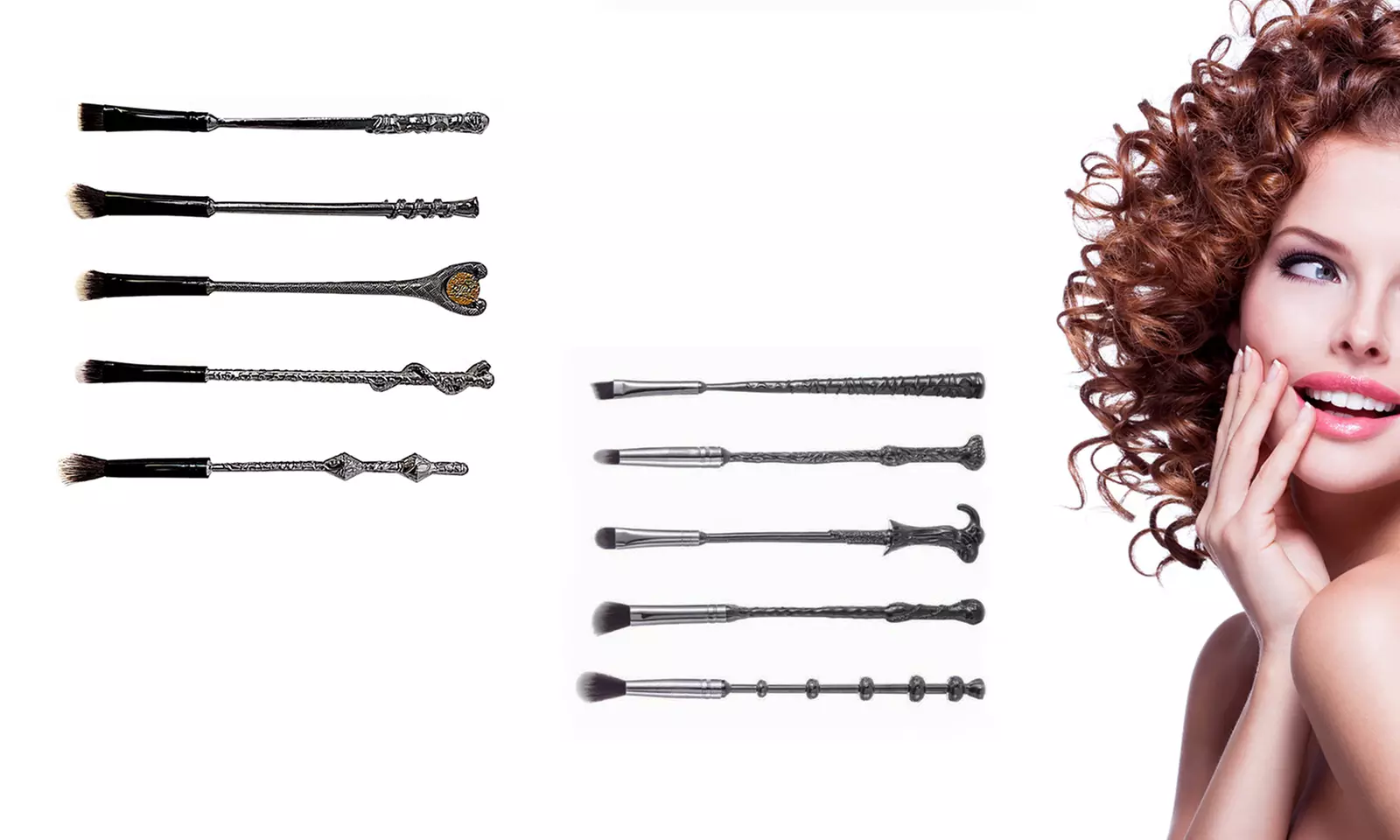 Lot de 10 pinceaux de maquillage inspiré de "Harry Potter"
