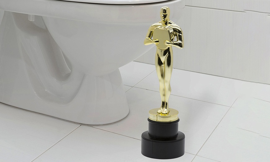 Image 1: Award-Shaped Toilet Brush 
