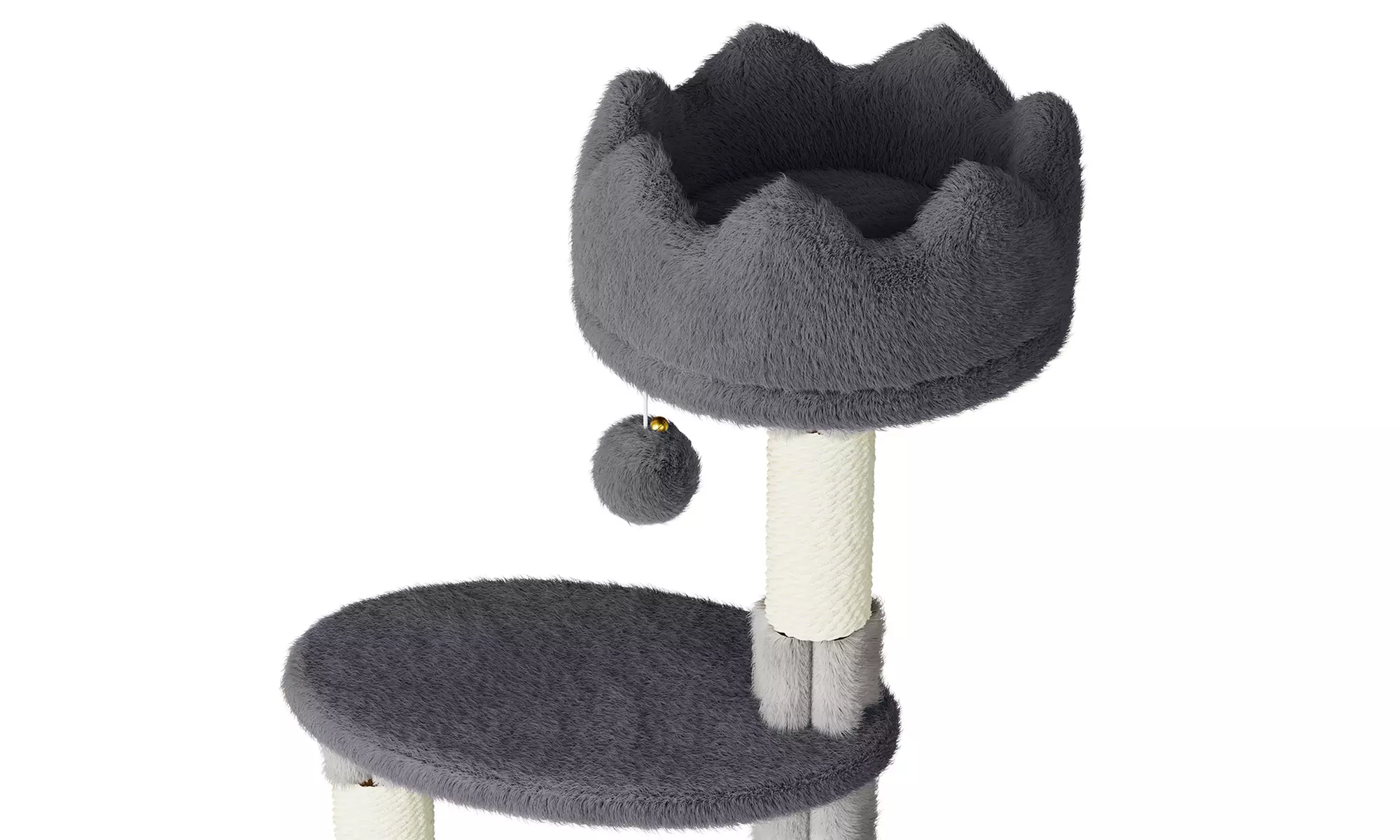 Meerlaagse grijze kattenboom